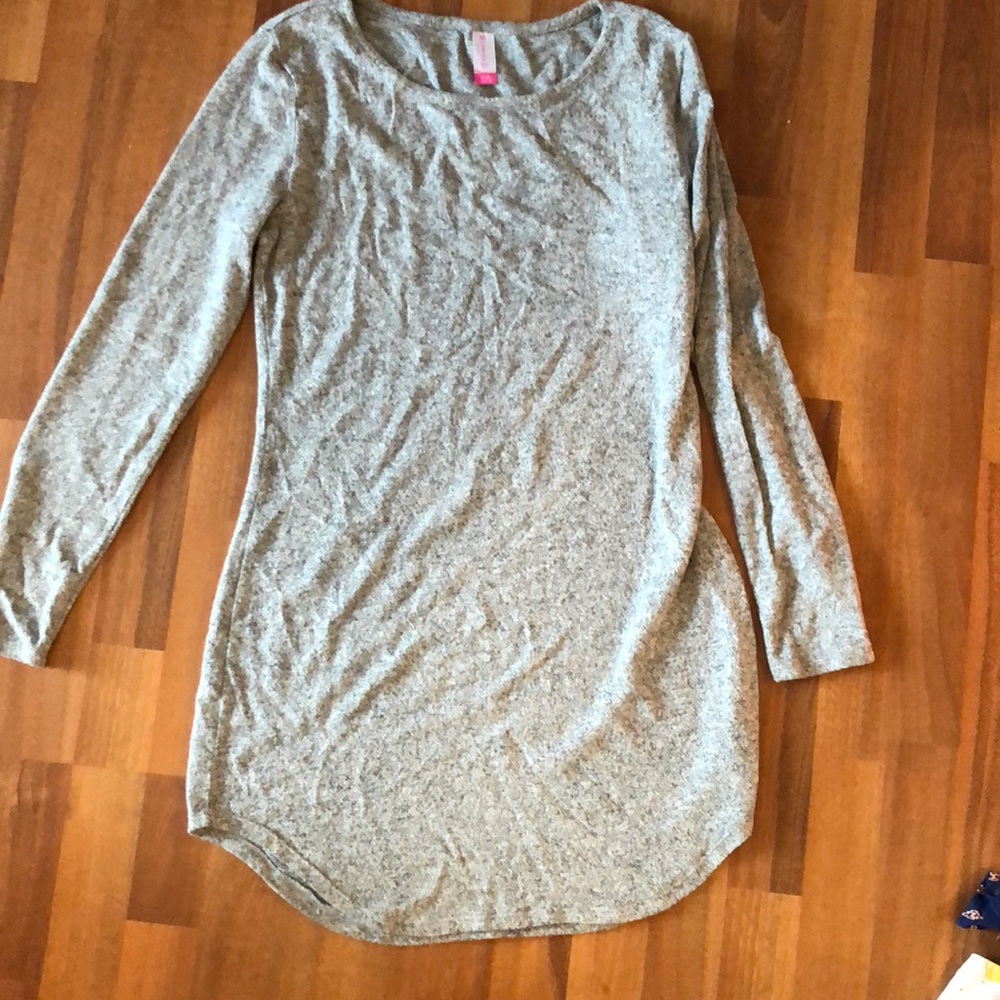 Fitted cotton long sleeve dress